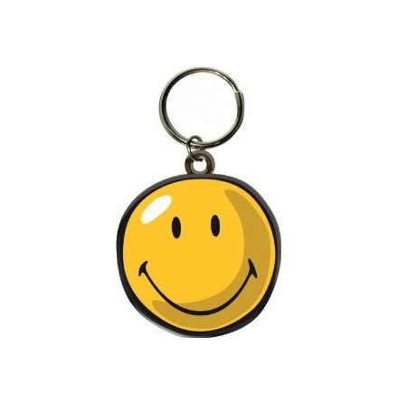 Smiley - Gummi Nyckelring