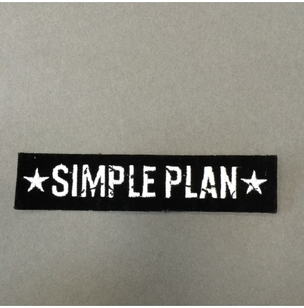 Simple Plan - Svart/Vit Logo - Tygmärke