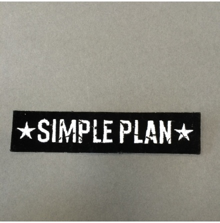 Simple Plan - Svart/Vit Logo - Tygmrke