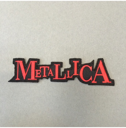 Metallica - Svart/Röd Logo - Tygmärke