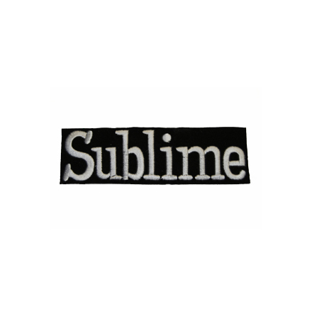 Sublime - Svart/Vit Text Logo - Tygmärke