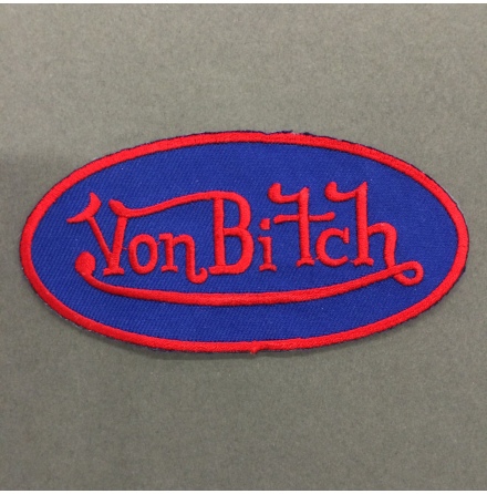 Von Bitch - Bl/Rd Logo - Tygmrke