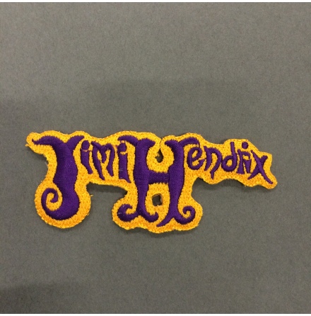 Jimi Hendrix  - Gul/Lila Logo - Tygmärke