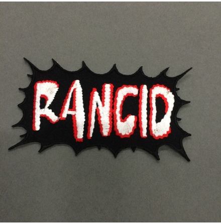 Rancid - Svart Vit/Rd Logo - Tygmrke