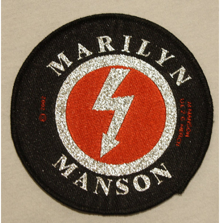 Marilyn Manson - Blixt Logo - Tygmärke