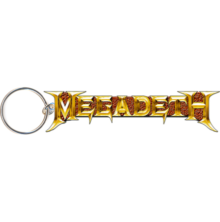 Megadeth - Guld Logo - Nyckelring