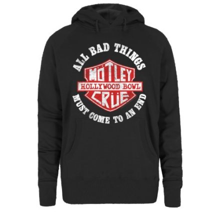 Motley Crue Womens Hooded Top: Bad Boys Shield