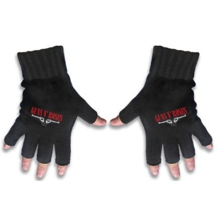 Guns N&#39; Roses Fingerless Gloves: Logo &amp; Pistols