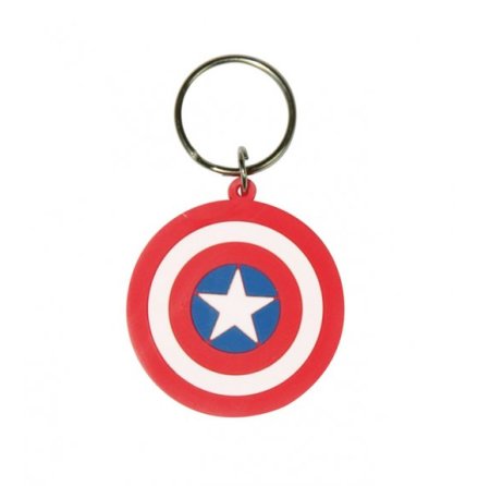 Captain America - Logo - Nyckelring Gummi