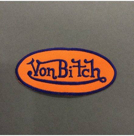 Von Bitch - Orange/Bl Logo - Tygmrke