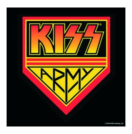 Kiss - Coaster -  Army Pennant