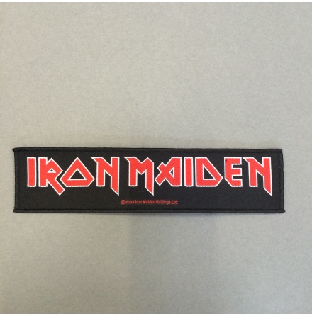 Iron Maiden - Svart/Röd Logo - Tygmärke