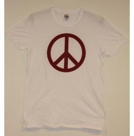 T-Shirt - Peace Symbol - Vit