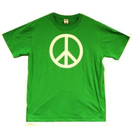 T-Shirt - Peace Symbol - Grön